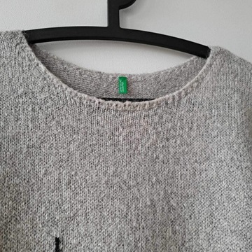 Sweter Benetton wełna/alpaka XL