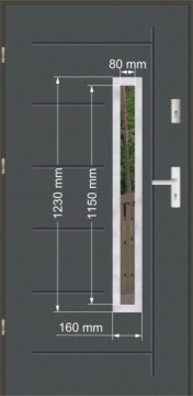 Толстая входная дверь G 83 INOX FRAMELESS LUX80