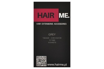 HairMe GREY TAPE ON taśma paski 1 listek MOCNE