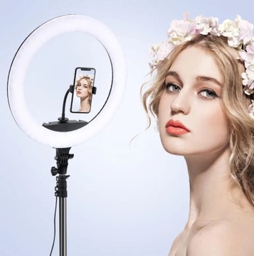 СВЕТОДИОДНАЯ КОЛЬЦЕВАЯ ЛАМПА 144ВТ-240ВТ МОЩНАЯ КОЛЬЦО 46см