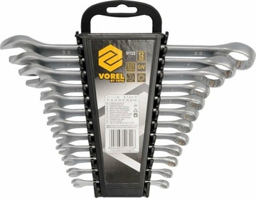 VOREL KLUCZE PŁASKO-OCZKOWE KOMPLET 8szt. (6-22mm)