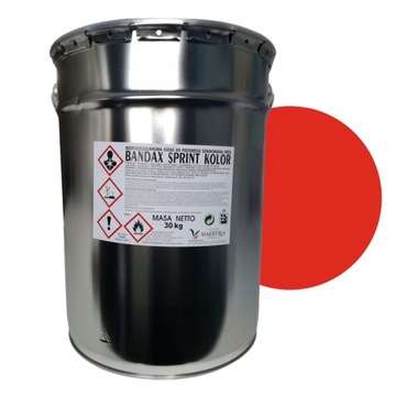 Farba drogowa czerwona BANDAX Sprint 20L/30 kg