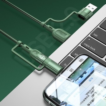 Кабель для быстрой зарядки Кабель USB типа C 8-контактный Подача питания 3 А, 60 Вт, 1,2 м