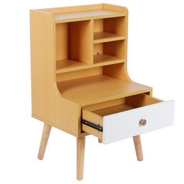Современная простая прикроватная тумбочка с книжной полкой Прикроватная тумбочка с 1 ящиком