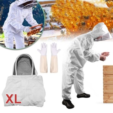 ПЧЕЛОВОДЧЕСКИЙ КОСТЮМ XL ДЫШАЩИЙ ДЛЯ МУЖЧИН И ЖЕНЩИН С ПЕРЧАТКАМИ XXL