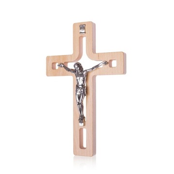 Krzyż drewniany | na ścianę | JEZUS | drewno| INRI
