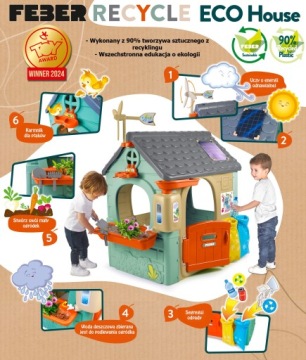 FEBER RECYCLE GARDEN HOUSE ЭКОЛОГИЯ НАУКА С 90% ПЕРЕРАБОТАННЫХ ПЛАСТМАСС