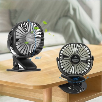 ОФИСНЫЙ НАСТОЛЬНЫЙ ВЕНТИЛЯТОР ДЛЯ ОФИСА В СПАЛЬНЕ, 3 СКОРОСТИ С ЗАЖИМОМ