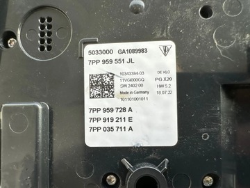 7PP959551JL PORSCHE MACAN 2020 PANEL OSVĚTLENÍ INTERIÉR KABINY