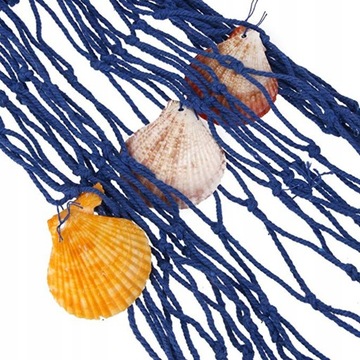 Бело-синяя декоративная морская рыболовная сеть