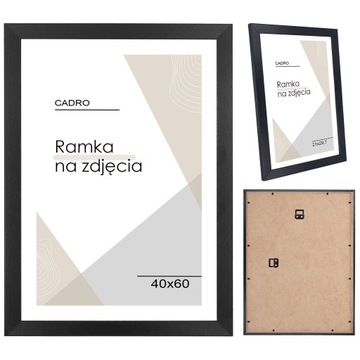 Рамка 40х60 Фоторамки для фотографий, черная рамка МДФ CADRO
