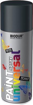 FARBA EMALIA W SPRAYU AEROZOL UNIWERSALNY SZARA ciemna grafit 400 ml