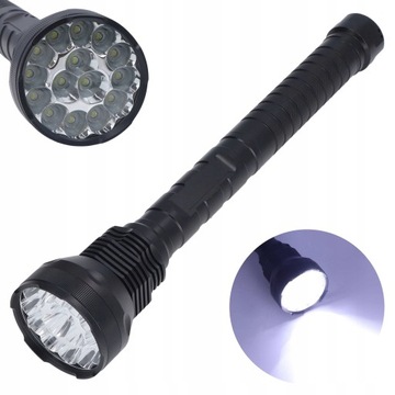 LATARKA LED TAKTYCZNA MEGA MOCNA 18000LM