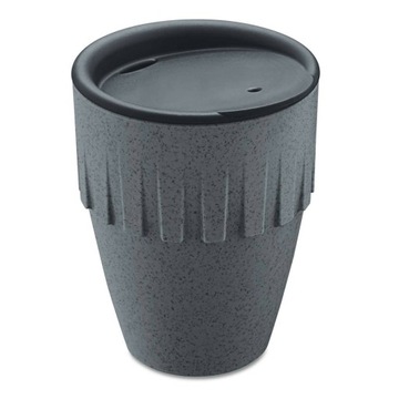 KUBEK DO KAWY NA WYNOS CIEMNOSZARY ZAMYKANY 8,3X10,4 CONNECT COFFEE 0,3 L