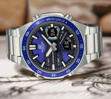 ZEGAREK MĘSKI CASIO EDIFICE EFV-C110D-2A TELEMEMO ELEGANCKI CHRONO WR100