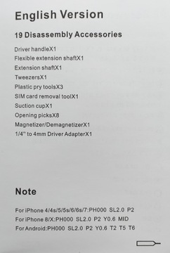 Инструменты для ремонта телефонов и планшетов 117 шт.