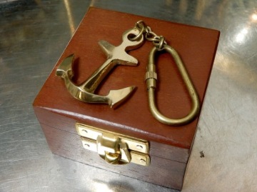 ПОДАРОК ​​ДЛЯ МОРЯКА РУЛЕВЫЙ БРЕЛОК С ЯКОРЕМ С ГРАВИРОВКОЙ