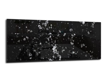 panel szklany między meble dekor 125x50 woda