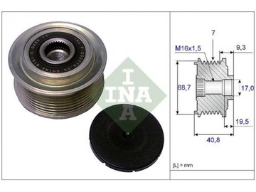 INA SPRZEGLO ALTERNATORA KIA SORENTO HYUNDAI H-1