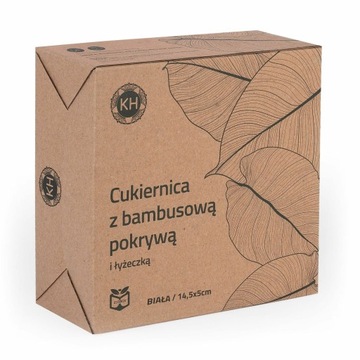 Konighoffer белая сахарница с крышкой и ложкой