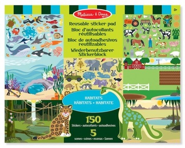 NAKLEJKI Melissa and Doug KRAJOBRAZ 150 sztuk TŁA