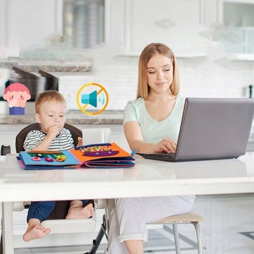 KSIĄŻKA Z FILCU DIY DLA DZIECI TABLICA DZIAŁAŃ ZMYSŁOWYCH MONTESSORI