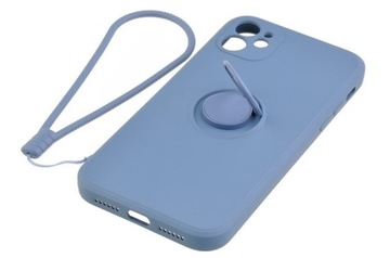 Etui ze smyczą ring do Apple iPhone 11 niebieski