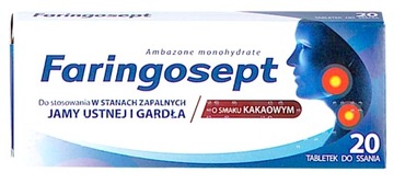 Faringosept zapalenie gardła jamy ustnej 20 szt.