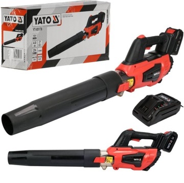 YATO АККУМУЛЯТОРНЫЙ ПЫЛЕСОС ДЛЯ ЛИСТЬЕВ, СНЕГА, ПЕСКА 18В + 4Ач