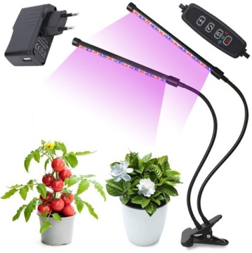 LAMPA DO WZROSTU ROŚLIN 40LED 20W +PILOT +ZASILACZ
