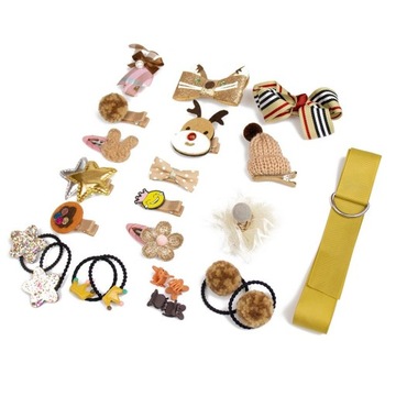 КОМПЛЕКТ ДЛЯ ДЕВОЧКИ, желтый Запонки, резинки, ПОДАРОК