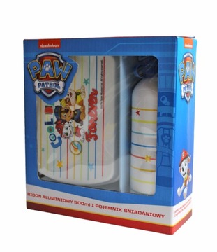 Zestaw bidon aluminiowy 500ml lunchbox Psi Patrol