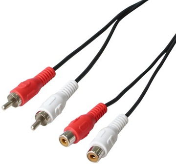 УДЛИНИТЕЛЬНЫЙ КАБЕЛЬ 2x RCA CHINCH длиной 2 м M/F