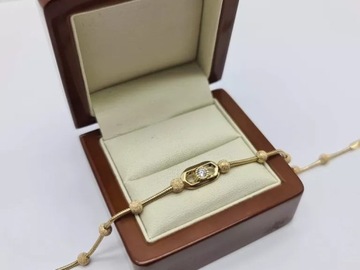 UROCZNA ZŁOTA BRANSOLETKA 4,35G PRÓBA 585 22CM