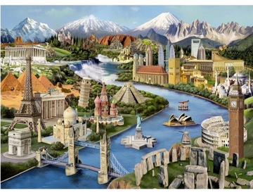 Puzzle Drewniane - Turystyczne Atrakcje Świata M