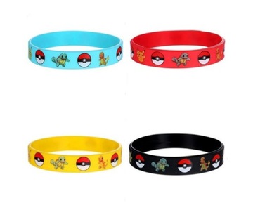 Силиконовый браслет Pokemon Pikachu, цветной браслет, подарок для детей