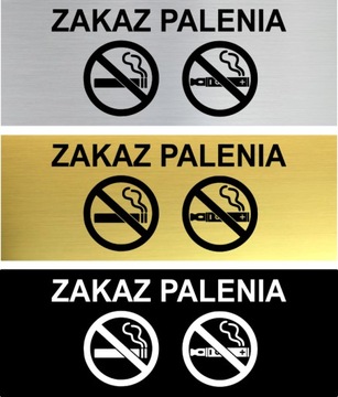 Tabliczka Piktogram ZAKAZ PALENIA, 4 kolory, z taśmą do przyklejenia