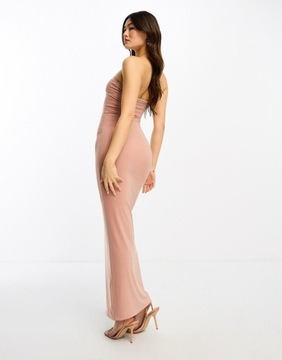 Fashionkilla NG3 rab różowa gładka sukienka bez rękawów tuba S