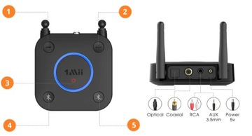 B06 Передатчик Bluetooth 5 1Mii aptX 50 м передатчик
