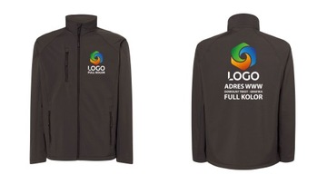 Męski softshell roboczy z własnym nadrukiem logo