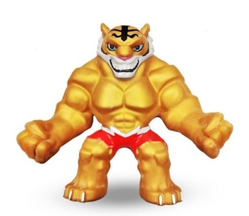 Elastikorps FIGURKA WOJOWNKA GOLD TIGER SUPER ROZCIĄGLIWY DUŻY 16CM GNIOTEK
