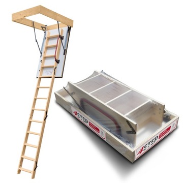 PASYWNE Schody Strychowe Wyłaz na Strych EXTRA 0,86W/m2K 46mm 120x60 H305cm