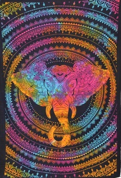 Indyjska NARZUTA orient GANESHA bawełna 200 x 140