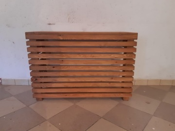 Drewniana osłona klimatyzatora 120x50 h65 deski 4cm