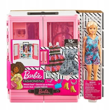 SZAFA NA UBRANKA PLUS LALKA BARBIE