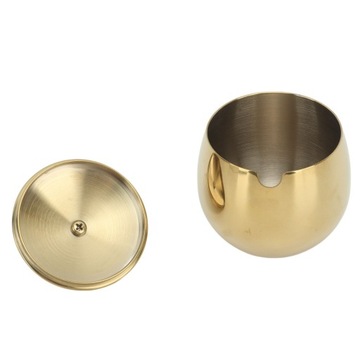 Большая сахарница из нержавеющей стали с банкой.