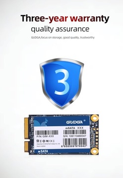 GUDGA Промышленный твердотельный накопитель GIM1 ТБ mSATA 3D NAND 1 ТБ SATA III