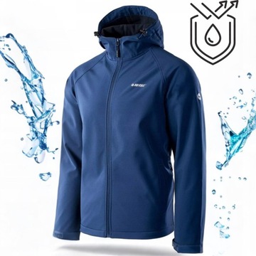 Мужская ВОДОНЕПРОНИЦАЕМАЯ КУРТКА SOFTSHELL С КАПЮШОНОМ HI-TEC XXL