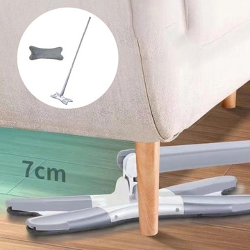 Плоская швабра из микрофибры для мытья полов х тип серая