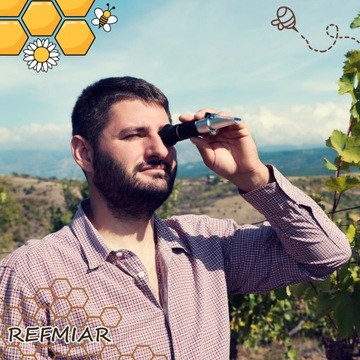 REFRAKTOMETR DO MIODU CUKROMIERZ WODA ATC TESTER BRIX ZAWARTOŚĆ KALIBRACJA